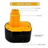 12V 12800mAh Tool Battery for Dewalt DC9071 DE9037 DE9071 DE9075 DW9071 DW9072 DW9074 DC727 DC756 DC980 DC981 DW051