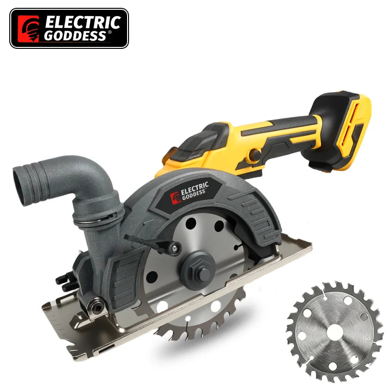 Electric Goddess 6Inch 150mm Brushless Circular Saw Adjustment Woodworking Electric Cutting Tool For Dewalt 20V Battery Pins