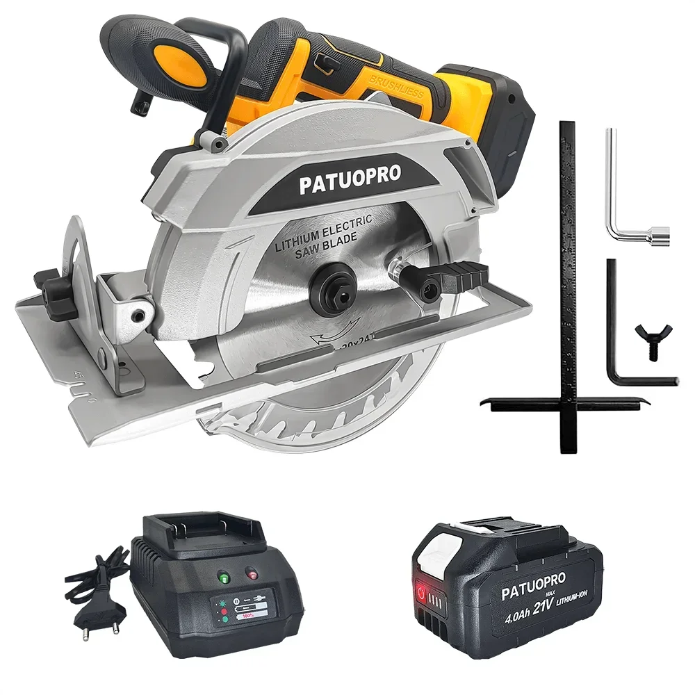 1500W Brushless Circular Saw 6.5 Inch Cordless Electric Saw 165MM Stone Woodworking Cutting Power Tools For Makita 18V Battery