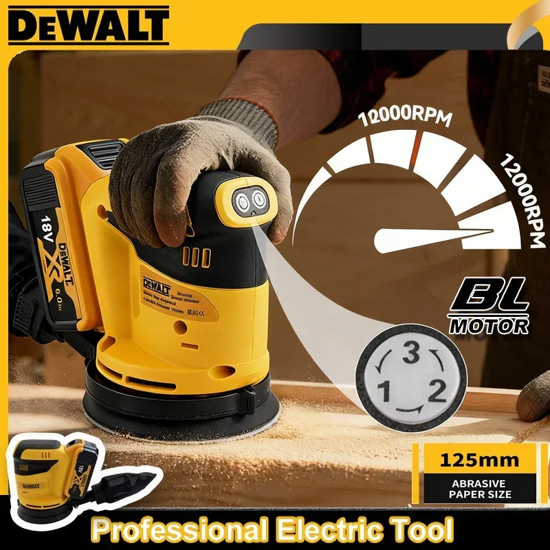 DEWATE sander Lithium Ion 20V/18V Cordless Rechargeable Disc Random Orbital Sander Woodworking Sanding Putty Polishing Bare Tool