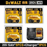 100% Original Dewalt 20V 5AH Replacement Battery 18V 5.0AH Power Tools Rechargeable Battery DCB205 DCB1104 Battery Charger Combo