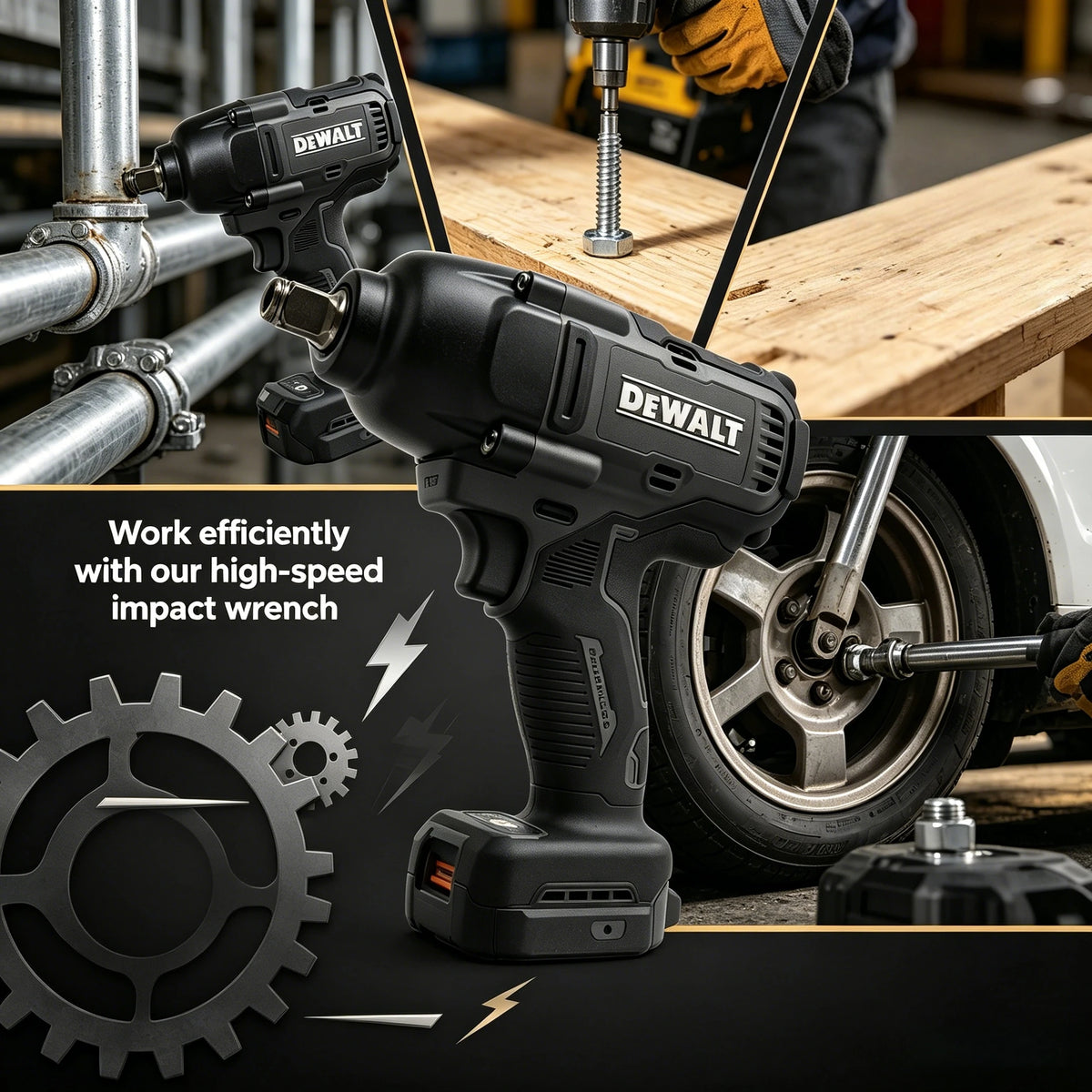 DEWALT 20V DCF99M Brushless Impact Wrench, 1/2 Inch Drive High Torque Cordless Power Tool for Automotive and Construction Work