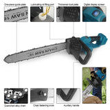 Electric Goddess 16inch Brushless Electric Chain Saw Handheld Wood Cutting Chain Saw Power Tool For Makita 18V Battery Pin