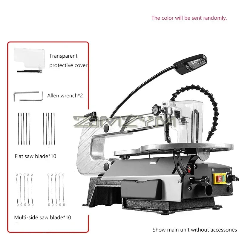 Variable Speed Scroll Saw, 16Inch with Work Light, Adjustable TableTop Angle, Easy-Access Blade Changes, W/ Sawblades