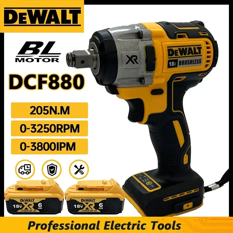 Dewalt DCF880 3300RPM Brushless Impact Wrench High Torque Cordless Electric Wrench Tire Repair Tool 18V Rechargeable Power Tools