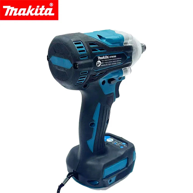 Makita DTW300 18V Brushless Cordless Impact Wrench, 330Nm High Torque Lithium Tool, Auto Repair for Quick Tire Removal