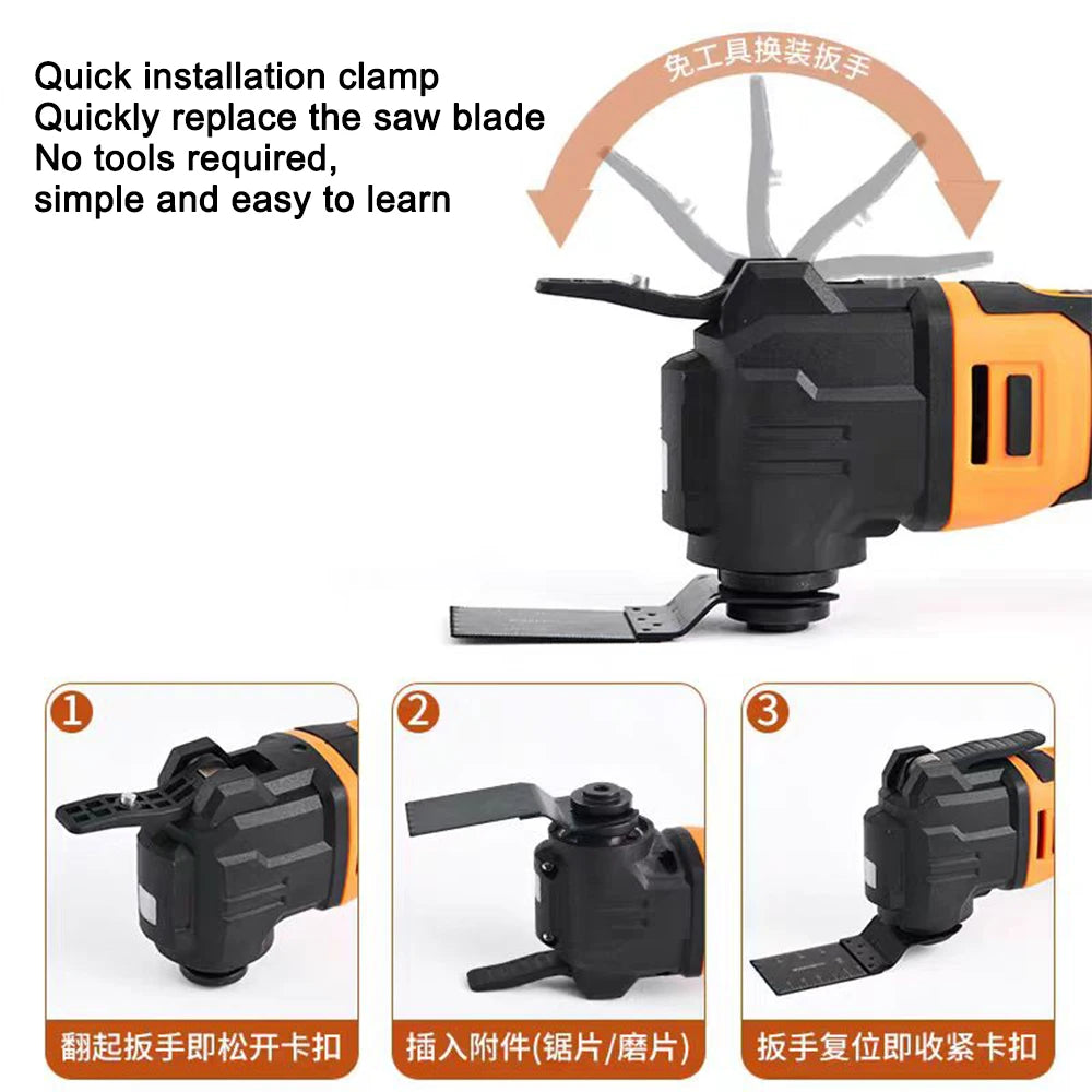 Oscillating Multi Function Tool Electric Saw With Trimmer /Shovel/Cutting Woodworking Speed Tool Fit Makita/Dewalt 18V Battery