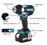 Makita DTW700 18V LXT Brushless Cordless Impact Wrench Electric Tool for Auto Repair Heavy Equipment Assembly