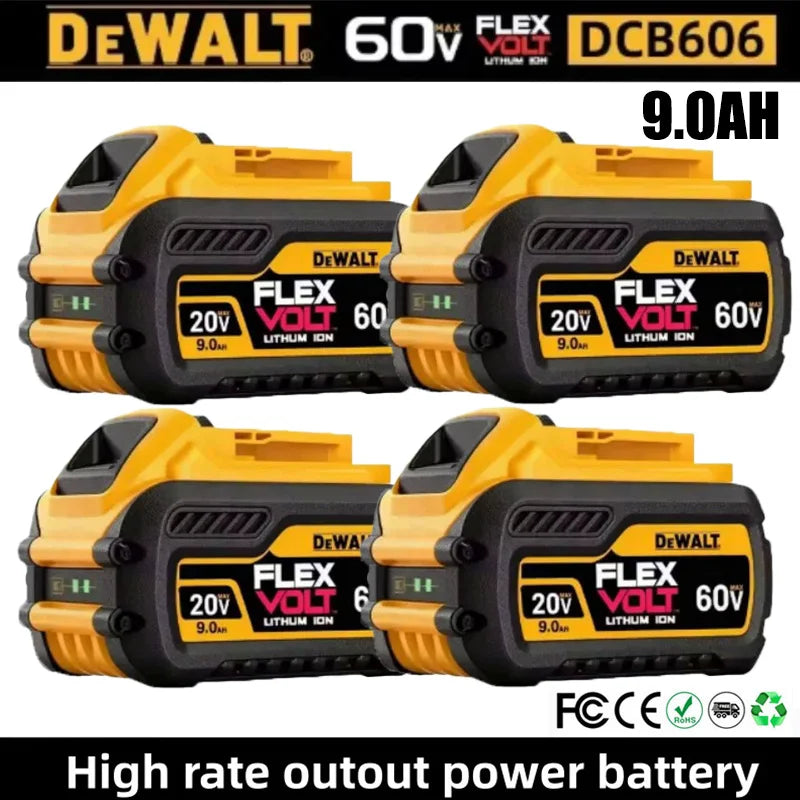 100% Original DeWalt Battery 20V XR 60V 9.0Ah 6.0Ah 5.0Ah DCB206 DCB209 DCB200 DCB205 DCB184 DCB181 For 20V Dewalt Power Tools
