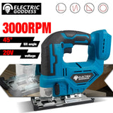 3000RPM Electric Jigsaw Cordless Handheld Multi-Function Woodworking Tools Wood Cutting Machines For Makita 18V Battery Pin