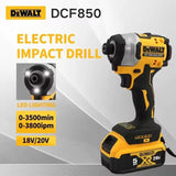 DEWALT DCF850 20V Impact Drill Brushless Motor 205Nm Variable Speed Electric Screwdriver Woodworking Driver Bare Tool power tool