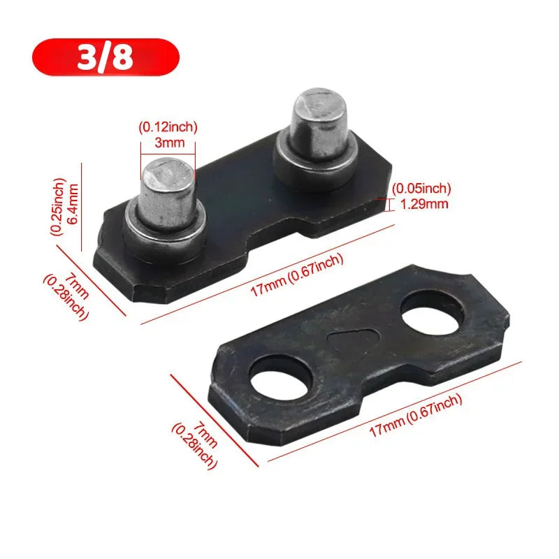 100pcs Stihl OREGON 0.404" 0.325" 3/8" 3/8"LP Pitch Chain Lock Connector Joining Links Tools Repair Kit For Electric Chainsaw