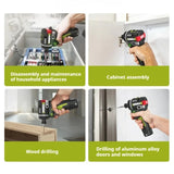 WORX WU139 Brushless Screwdriver Portable Cordless Drill 50N.m 1/4inch Electric Drill 12V Battery Mini Drill for Tight Spaces