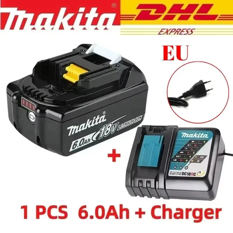 Original Makita 18V Rechargeable Battery 5Ah/6Ah/9.0Ah, Compatible with Makita 18V Power Tools BL1830, BL1840, BL1850, BL1860B