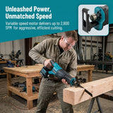 Makita 18V LXT Variable Speed Brushless Cordless Reciprocating Saw With 4 Blades For Wood Metal PVC Outdoor Cutting