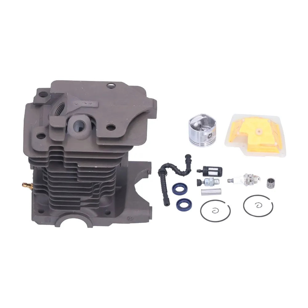 Grey Cylinder Piston Kit Compact Easy to Install Pressure Relief Valve Set Metal Chainsaw Piston Kit for Stihl MS270 MS280