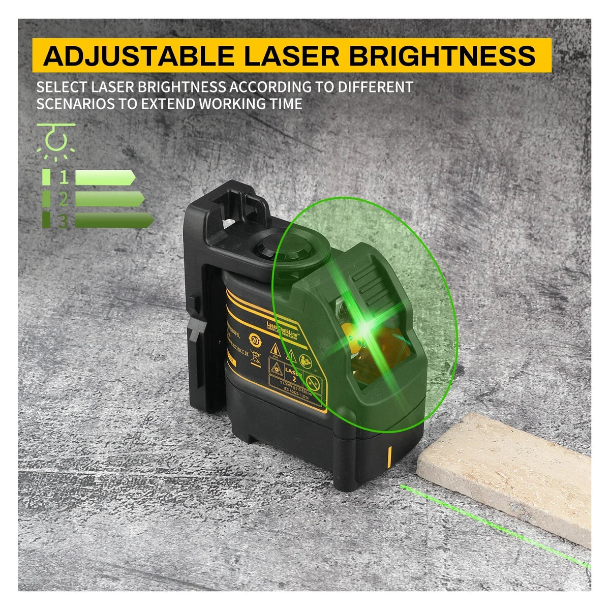DEWALT DW088CG Cordless Laser Level 1m Drop Resistance Magnetic Base IP54 Green Beam Cross Line Bare Unit