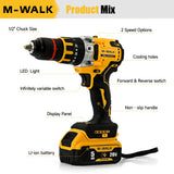 M-WALK DCD791 Brushless Electric Drill 13mm Cordless Screwdriver Rechargeable Impact Driver Tools For Dewalt 18/20V Battery Pins