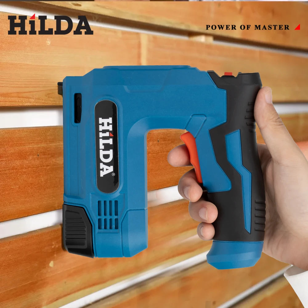 HILDA Wooden Frame Stapler Pneumatic Nail Gun Furniture Pneumatic Gun Home DIY 2000 Stapler Power Tools Portable