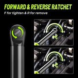 Robustrue 3/8" Cordless Ratchet Wrench 6-inch Extended Ratchet Wrench 40Ft-lbs 400RPM Cordless Ratchet with 2.0Ah Battery for Makita