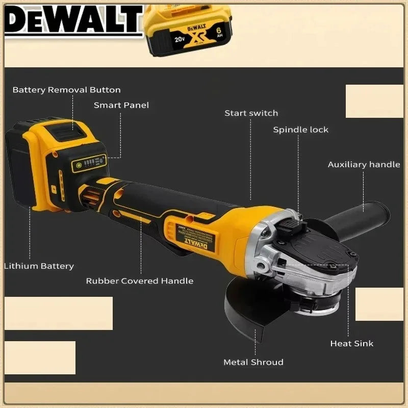 Dewalt 125mm DCG406 Cordless Angle Grinding Machine High-Performance Outstanding Cutting and Polishing Brushless Angle Grinding
