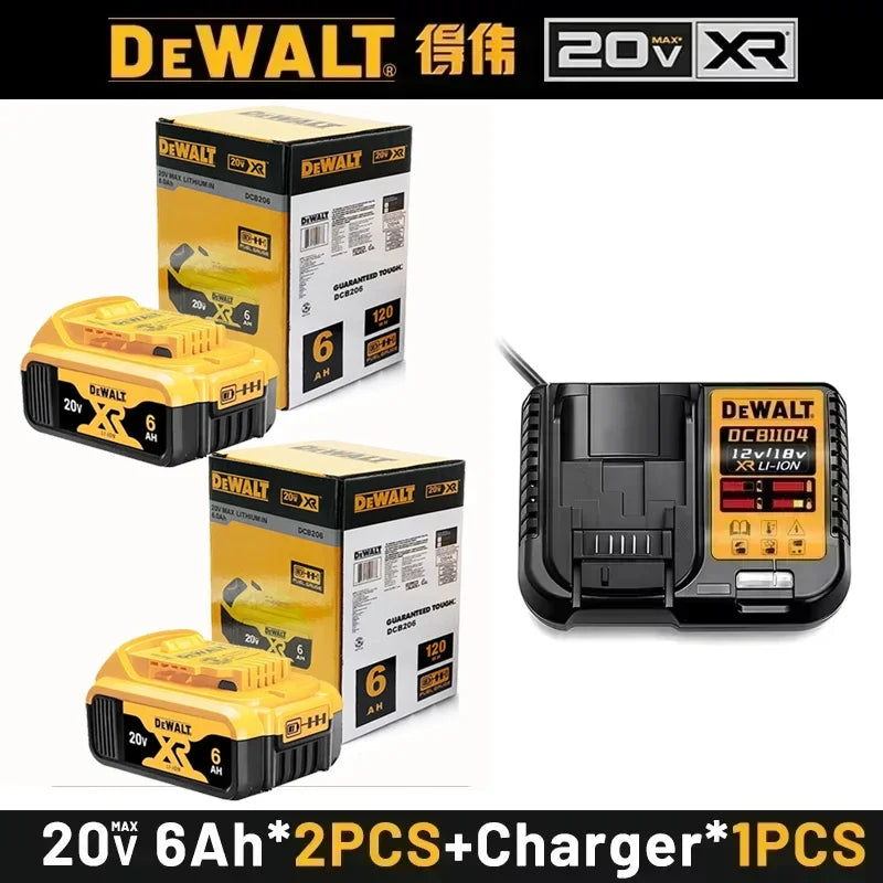 Dewalt 20v Battery, 20v MAX 5Ah 6Ah Battery DCB200 DCB206 DCB205 DCB184 DCD805 for Dewalt Power Tool Replacement Battery