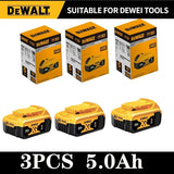 Dewalt 20V Battery 5AH 6AH 18V5.0AH Rechargeable Lithium Ion Battery, Dewalt DCB200 Power Tool Replacement Battery
