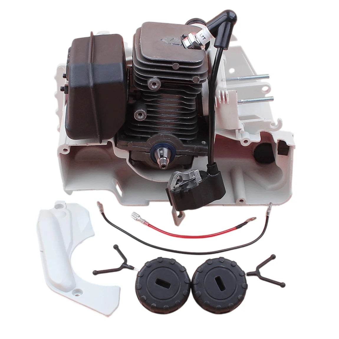 Crankcase Cylinder Piston Crankshaft Ignition Coil Muffler 38mm For STIHL 018 MS180 017 MS170 Chainsaw Intake Manifold Fuel Caps