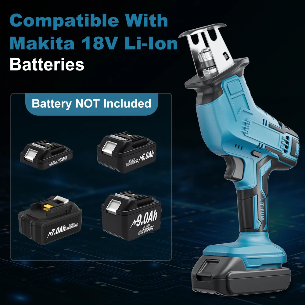 Cordless Reciprocating Saw For Makita 18V Battery Portable Electric Reciprocating Saw For Wood Metal Pipe Cutting Power Tool