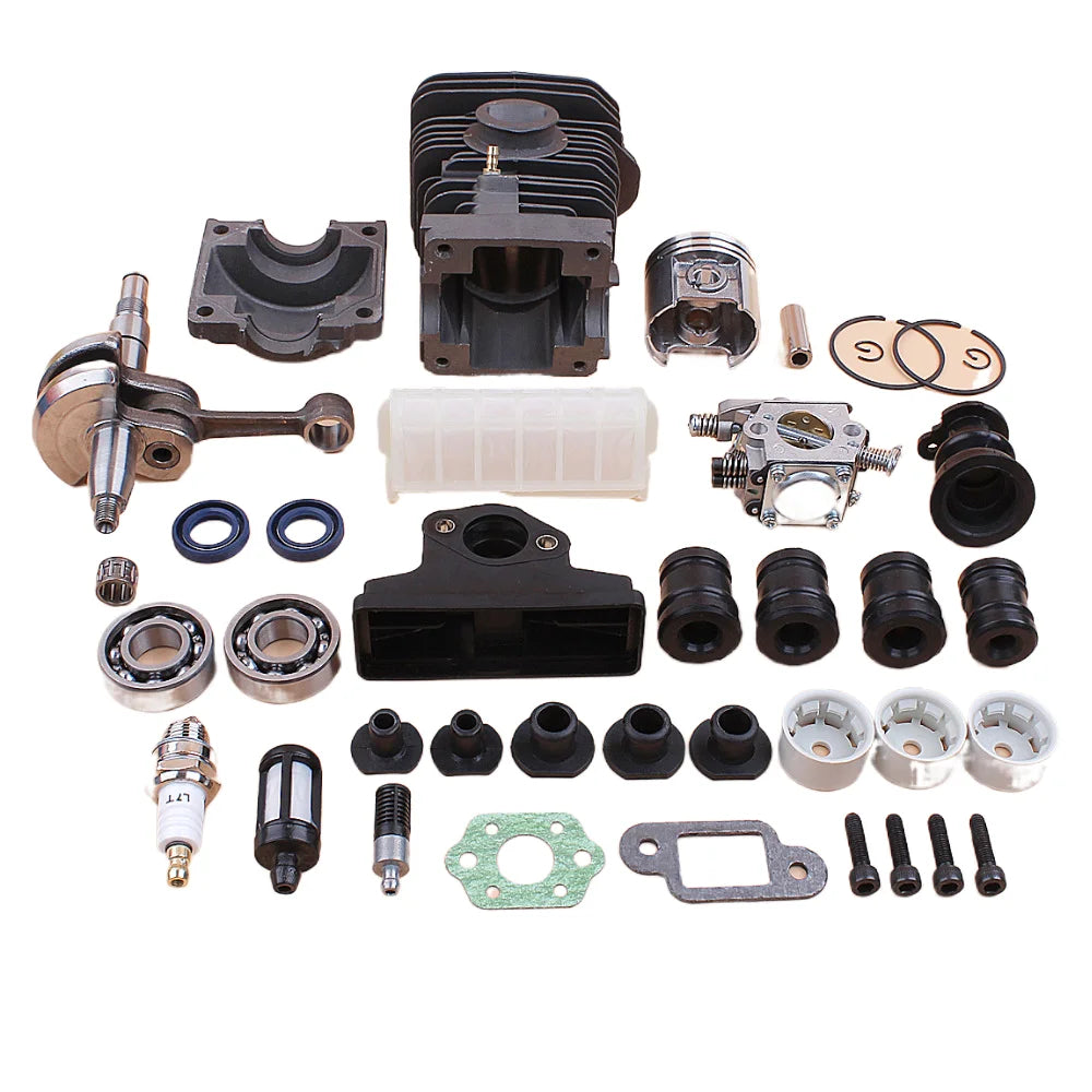 42.5MM Engine Motor Assembly Cylinder Piston Carburetor AV Buffer Set For Stihl MS250 MS230 025 023 MS 250 230 Chainsaw Spares