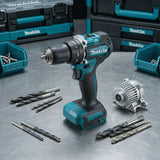 Makita 18V LXT Brushless Drill Driver DDF487 60N Torque 0-500/0-1700 RPM 0.3-10mm Chuck For Wood Furniture Assembly Projects