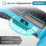 YOFIDRA 600W Oscillating Multi Function Tool 20000PM Electric Saw Trimmer Cutting Woodworking Power Tool for 21V 18V Battery