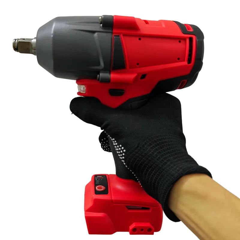 Fit For Milwaukee 18V Battery 1300NM Large Torque Cordless Wrench Brushless Electric Impact Wrench Repair Power Tools Car Truck