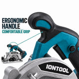 IONTOOL 850W Variable Speed Cordless Circular Saw 140mm for Woodworking Flooring Cutting and DIY Projects Tool Only