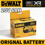 100% Original DEWALT XR 20V Battery 6Ah Rechargeable Li-Ion DCB206 Replacement Power Tool Battery Charger Combo DCB184 DCB200