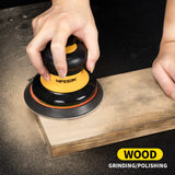 HIFESON 5inch/6inch Pneumatic Orbital Sander Air Polisher 125mm/150mm Air Vacuuming Eccentric 5mm Grinding Machine EU Connector