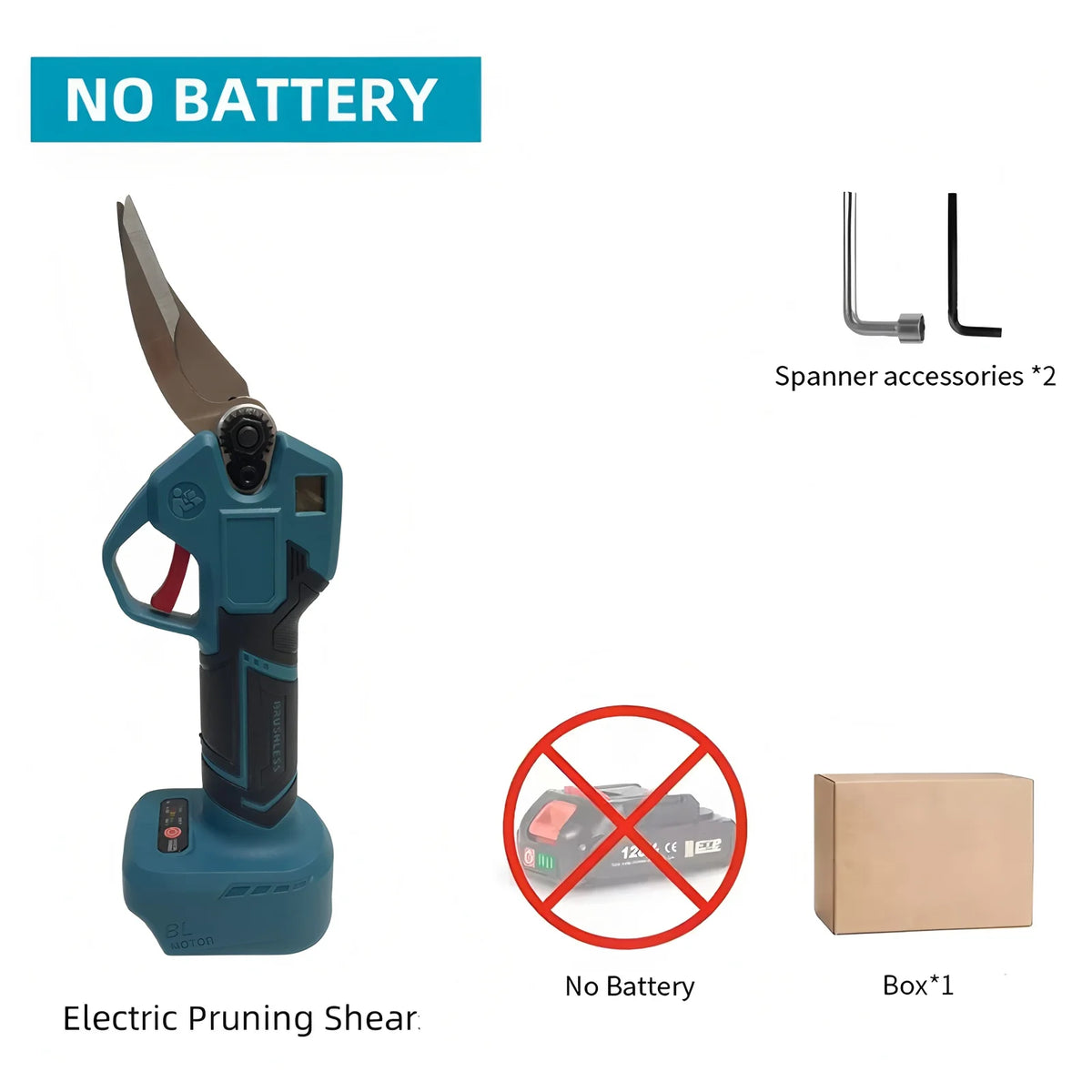 55MM Brushless Electric Scissors Cordless Pruning Shears Electric Branches Cutter Digital Display Tools For Makita 18V Battery