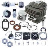 44.7mm Cylinder Piston Carb Kit For Stihl MS261 MS 261 MS261C Chainsaw Replacement 1141 020 1200 Oil Seal Gas Cap