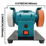 Dual-Wheel Mini Grinder Handheld PolisherCordless Electric Bench Grinder 100/120 Mesh Wheels For Makita 18V Battery(No Battery)