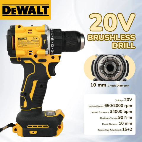 '2026 New!' DEWALT DCD805 Brushless Compact Electric Screwdriver Impact Drill Hand Drill Power Tools For 20V Lithium Battery