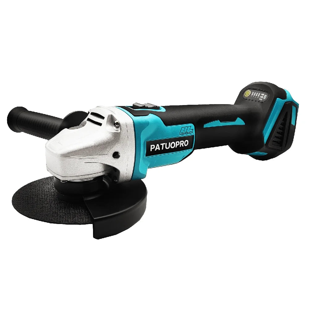PATUOPRO 125MM Brushless Electric Angle Grinder Cordless Grinding Machine Handheld Polishing Power Tool For Makita 18V Battery