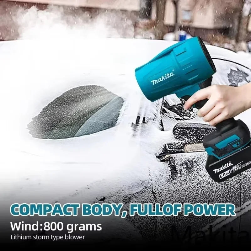 Makita Brushless 2000W Electric Turbo Blower Jet Fan 200M/S Violent Car Dryer Snow Dust Blowing Tool For Makita 18V Battery Pin