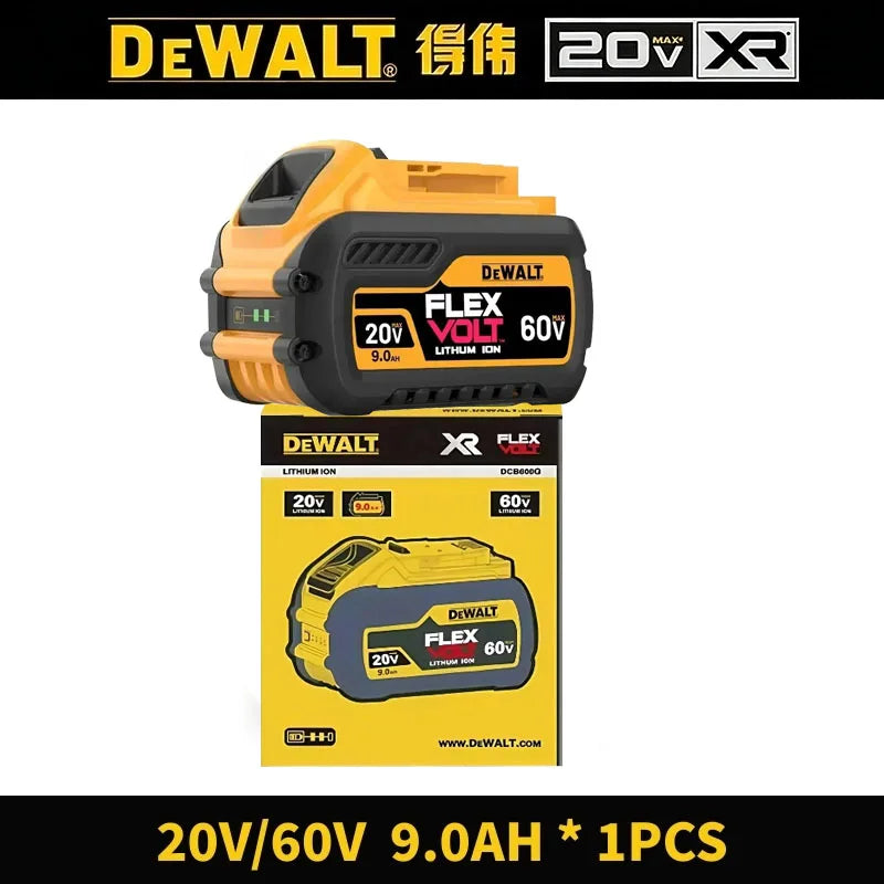 100% Original DeWALT 20V/60V 9.0Ah Power Tool Battery DCB206 DCB205 DCB200 DCF887 DCG405 DCD791 DCF922 DCF850 DCD805 Tool Batter