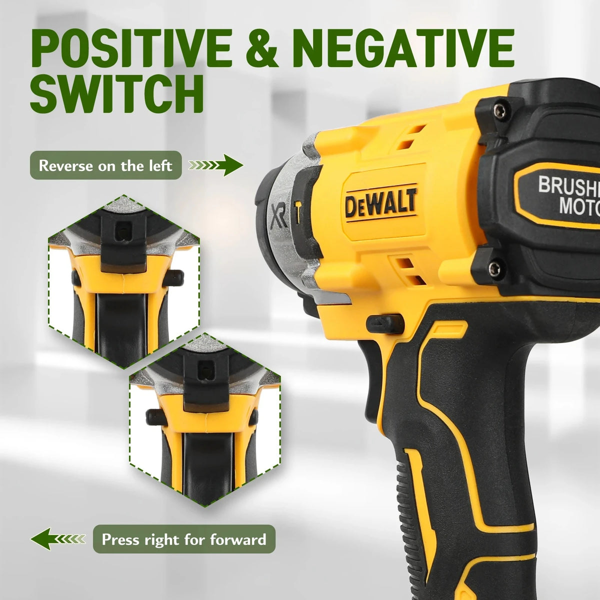 DEWALT DCF922 20V Impact Wrench 1/2 Inch Square Shaft 0-3500IPM Stepless Speed LED Light Mechanical Assembly Tools