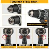 DEWALT DCD85M High Torque Cordless Drill 20V 0-650/2000RPM Stepless Speed For Job Site Construction & DIY Renovation Work