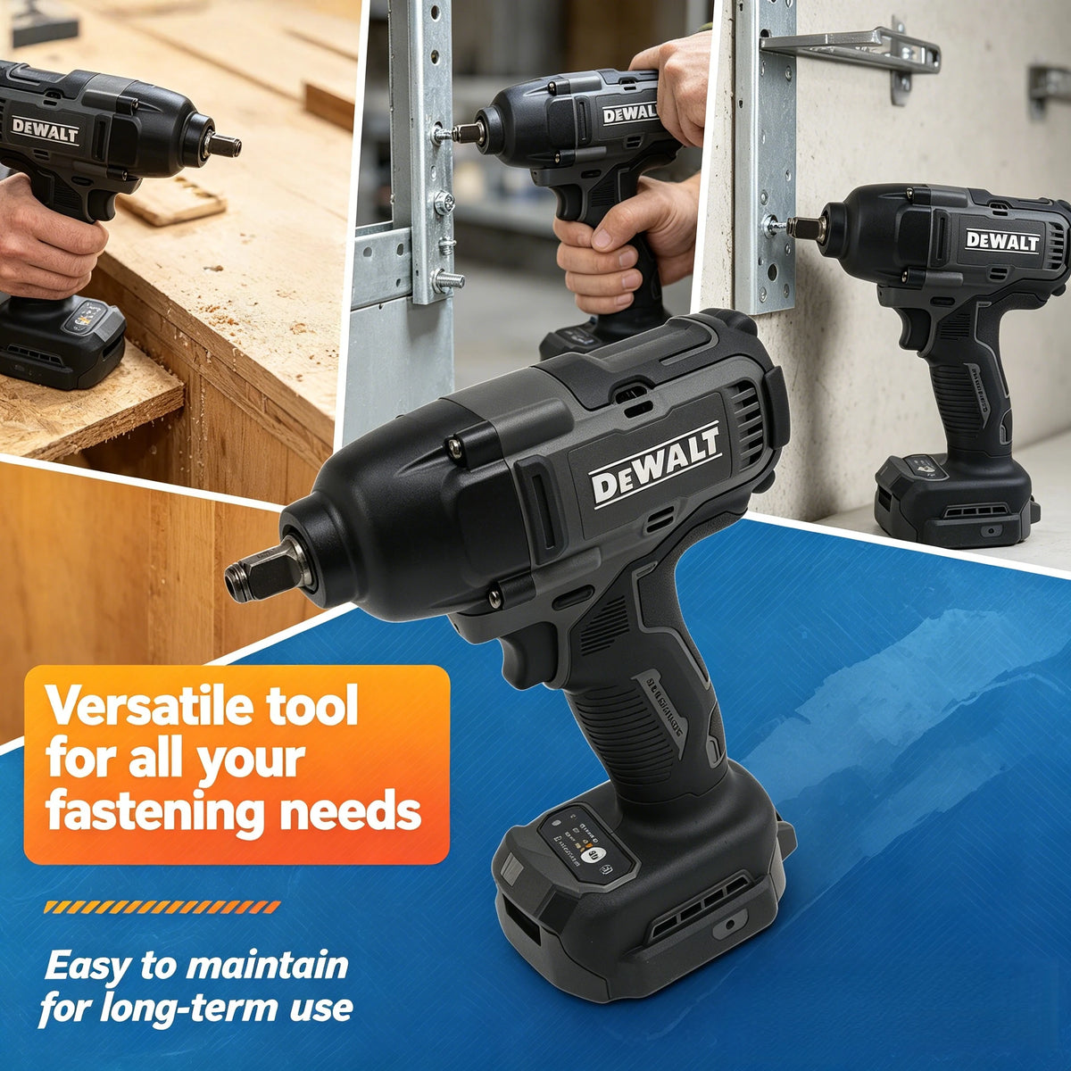 DEWALT 20V DCF99M Brushless Impact Wrench, 1/2 Inch Drive High Torque Cordless Power Tool for Automotive and Construction Work