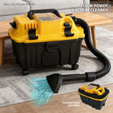 Portable Brushless Lithium-Ion Cordless Vacuum Cleaner High-Suction Wet/Dry Vacuum for DeWalt Battery Powered Cleaning