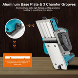 Heimerdinger 18V Rechargeable Lithium Battery Powered Handheld Woodworking Tool Brushless Cordless Electric Planer, No battery