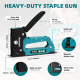 LIBRATON Upholstery 3 in 1 Staple Gun Heavy Duty with 1500 Staples T50, T25, JT21, Manual Stapler Gun & Remover Kit for Wood DIY