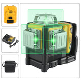 DEWALT DW089LG 12 Lines Green Laser Level 12V Cordless 3x360° with Magnetic Mount for Outdoor Leveling Tasks